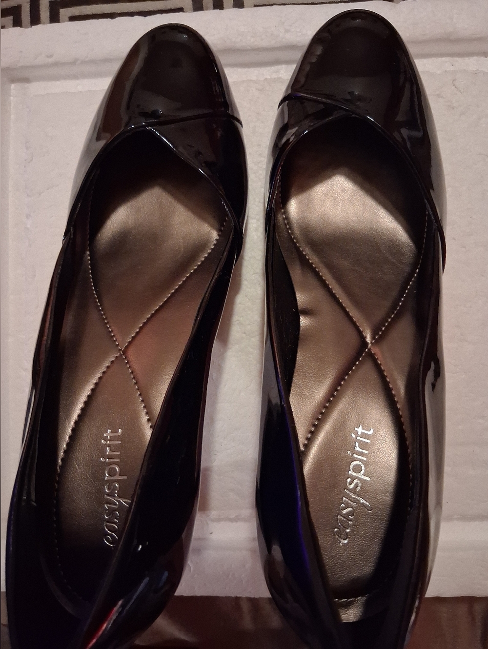 Easy Spirit Black Patent Leather Pumps, Size 9, Dressy Or Casusl, Stylish